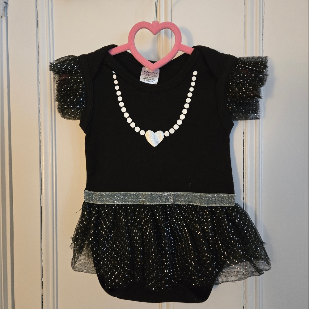 Black Glittery Baby Dress